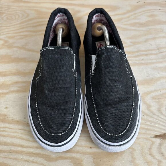 Vans Off The Wall Men’s Size 9 Asher Black Canvas Slip On Loafer Sneakers - Picture 3 of 6